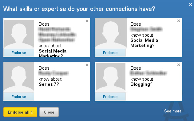 Endorsements on LinkedIn