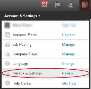 LinkedIn privacy settings options