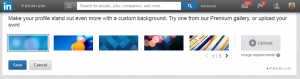 Linkedin premium features profile header