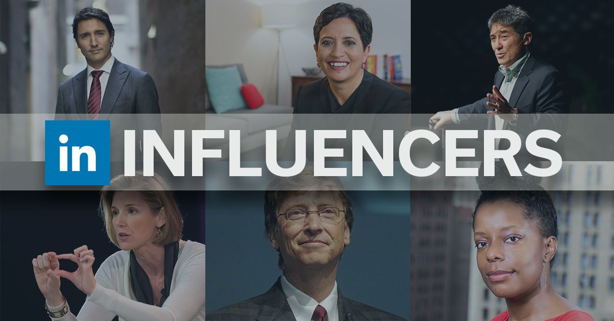 Influencers linkedin influencers bill gates justin trudeau