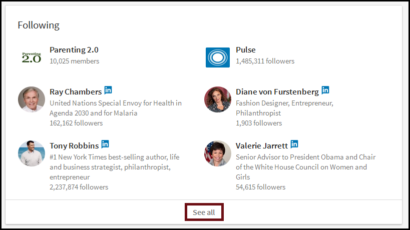 linkedin influencers follow