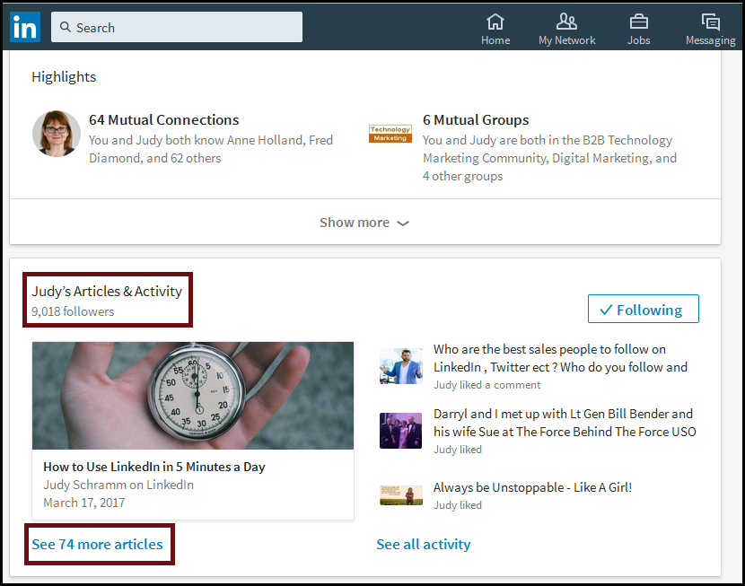 linkedin influencers read blog posts