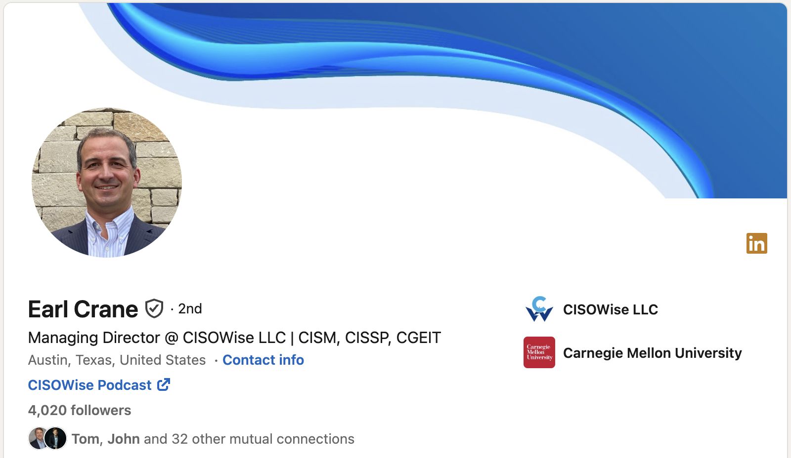 Earl Crane, Managing Director at CISOWise