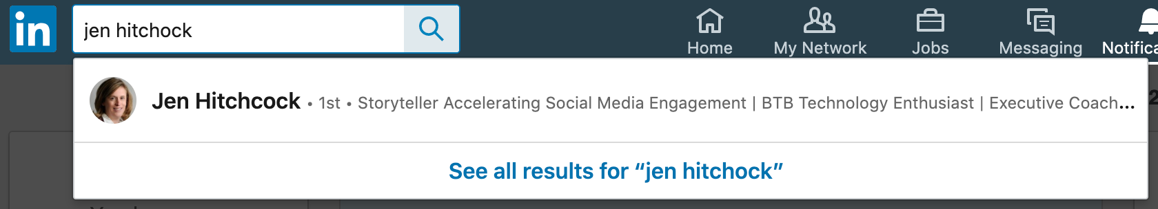 LinkedIn headline search