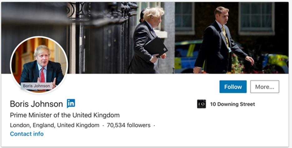 Boris Johnson linkedin
