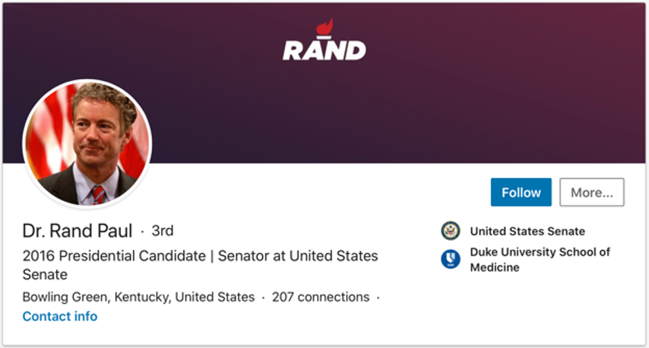 Rand Paul linkedin