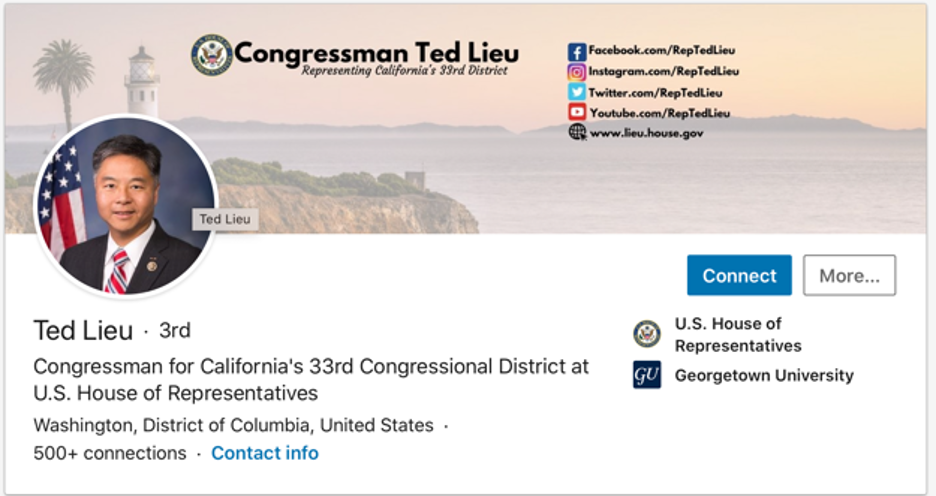 Ted Lieu linkedin