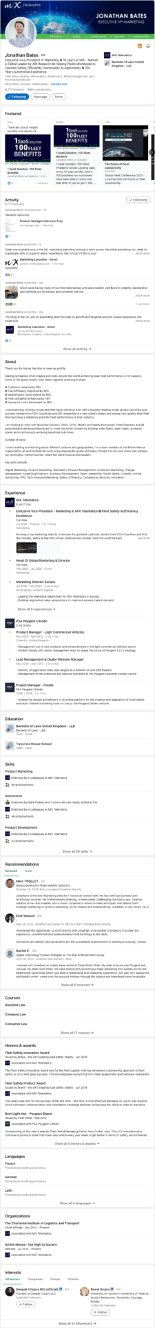 Jonathan Bates LinkedIn profile