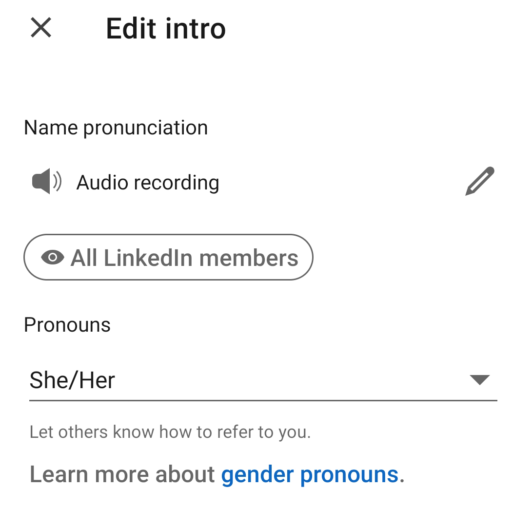 Name pronunciation on LinkedIn