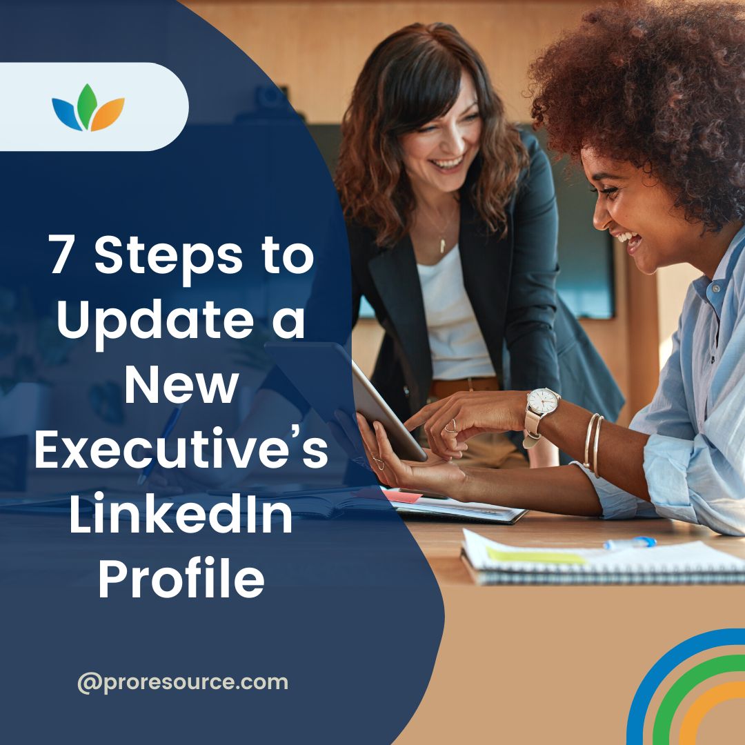 Steps to update new executive's LinkedIn profile