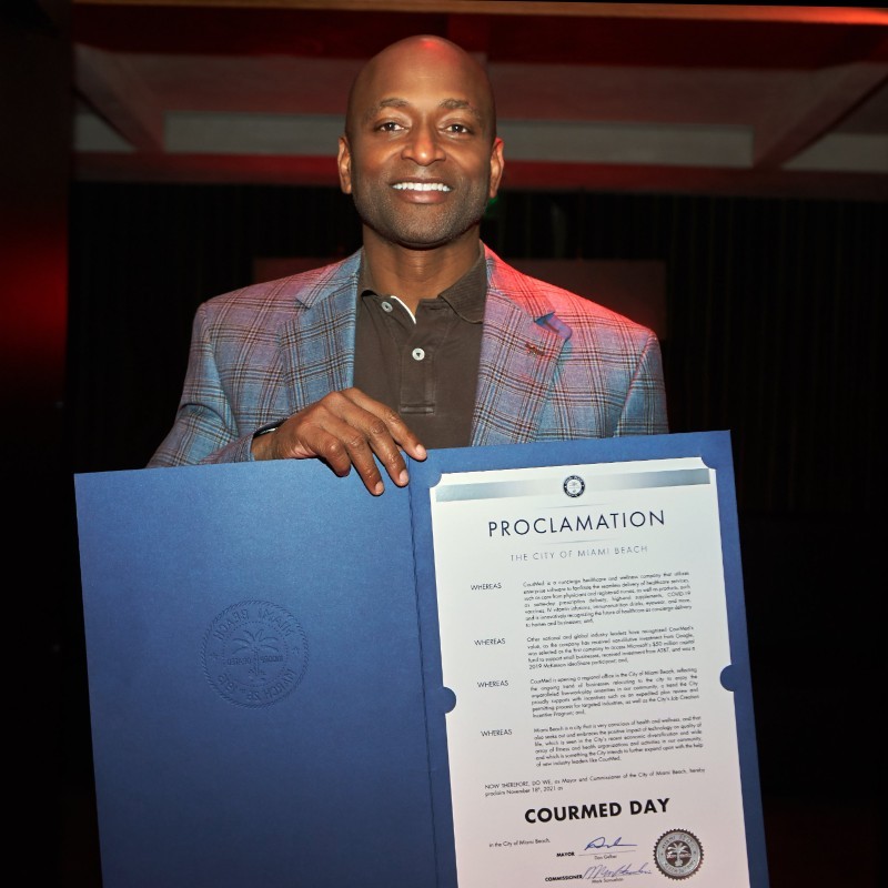 Derrick L. Miles An image of Derrick L. Miles, the CEO of CourMed