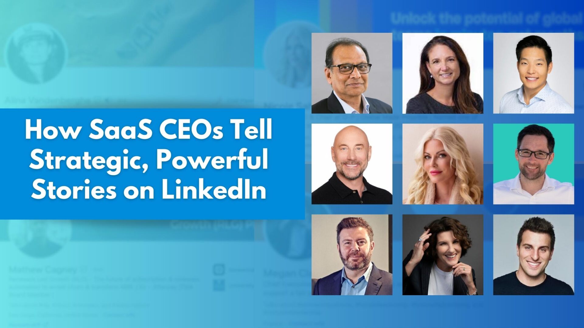 SaaS CEOs storytelling on LinkedIn cover image