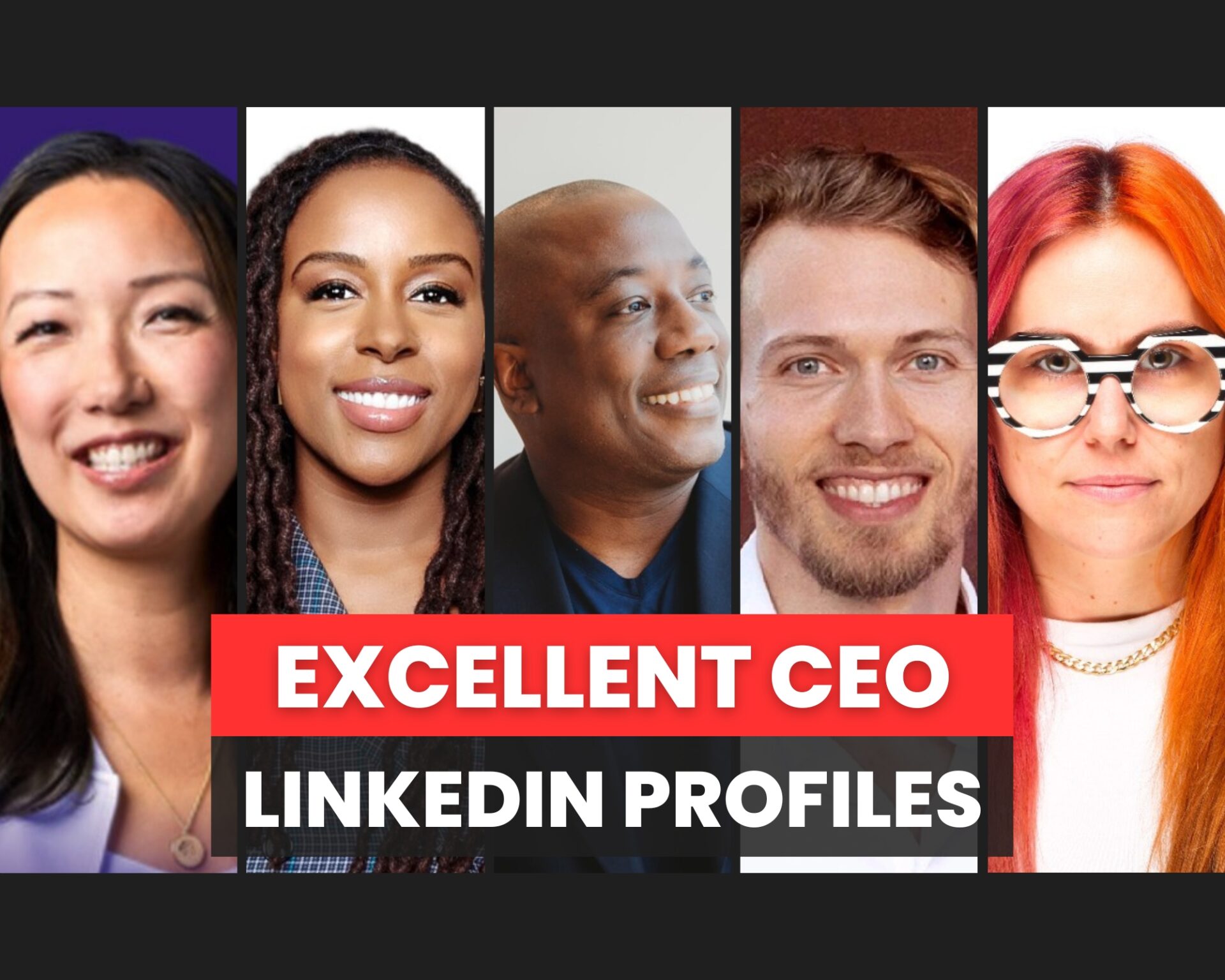 A collage of excellent ceos on linkedin 2024 by proresource