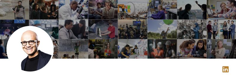 satya nadella linkedin header