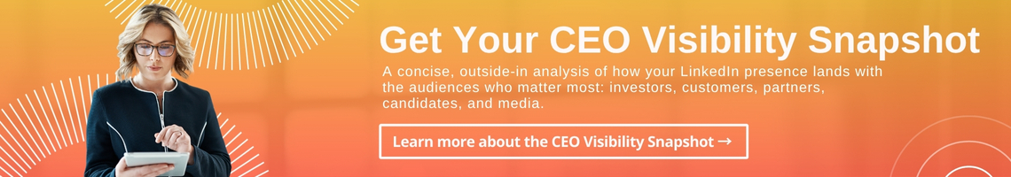 ceo visibility snapshot banner a female ceo visibility on linkedin